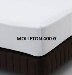 Protège-matelas 20X200 molleton 400 gr/m² forme housse BONNET DE 33 CM